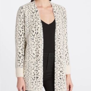 Evolution By Cyrus Animal Print Cardigan Sweater Size Large